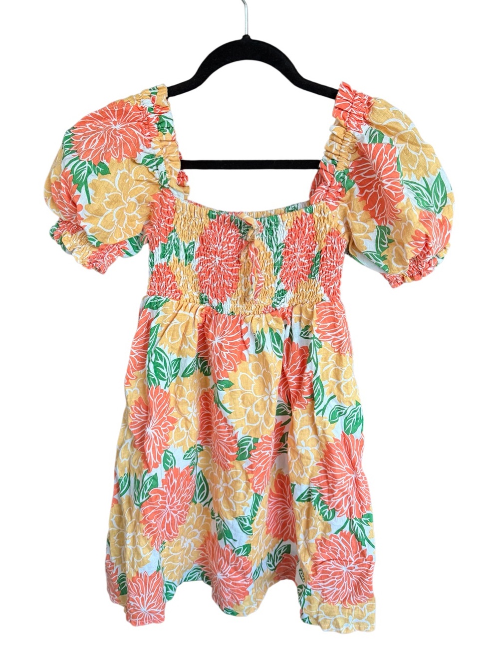 Faithfull the Brand Floral Puff-Sleeve Mini Dress